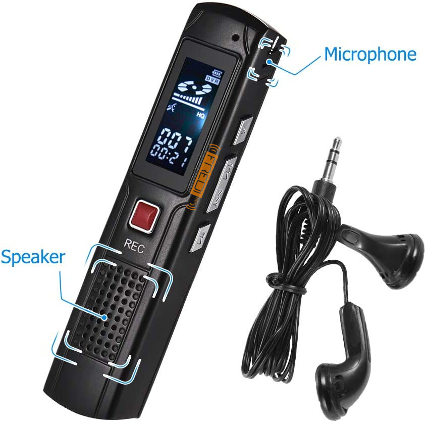  FREDI HD PLUS 8GB Digital Voice Recorder Dictaphone Phone Voice Record for Meetings Lessons +mp3 Player Mini Digital Audio Recorder Voice Recorder MP3 Player