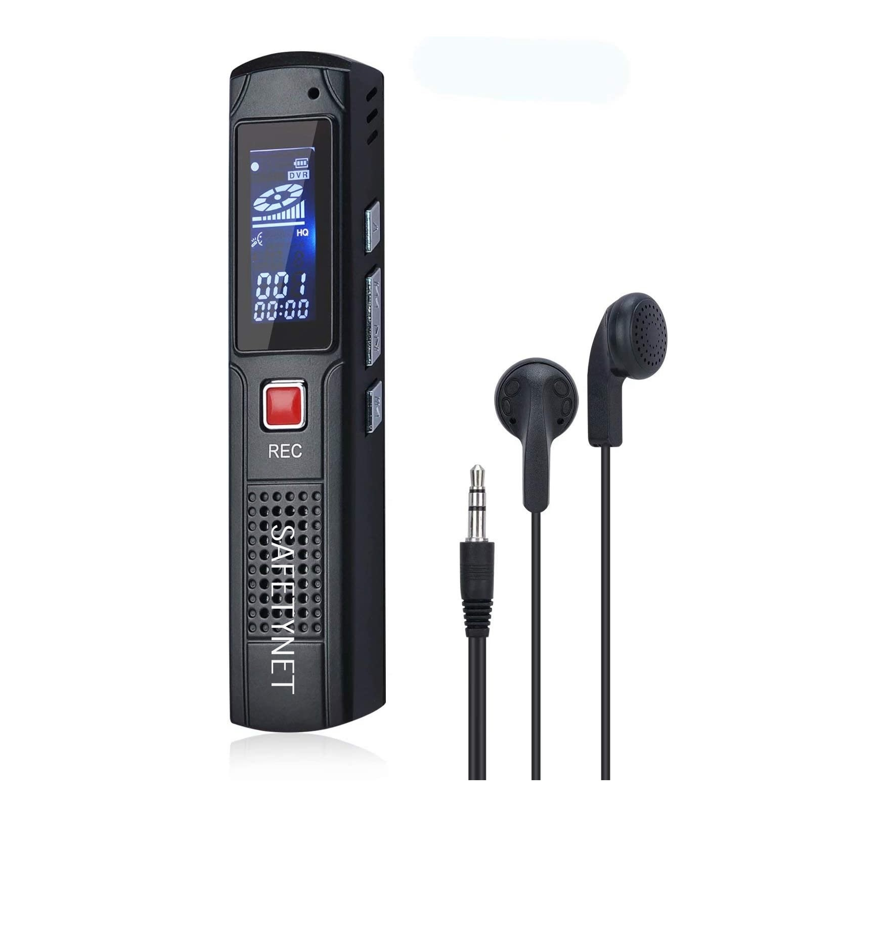 SAFETY NET 8GB Digital Audio Voice Recorder Ditacphone MP3 Music Player A-B Repeating